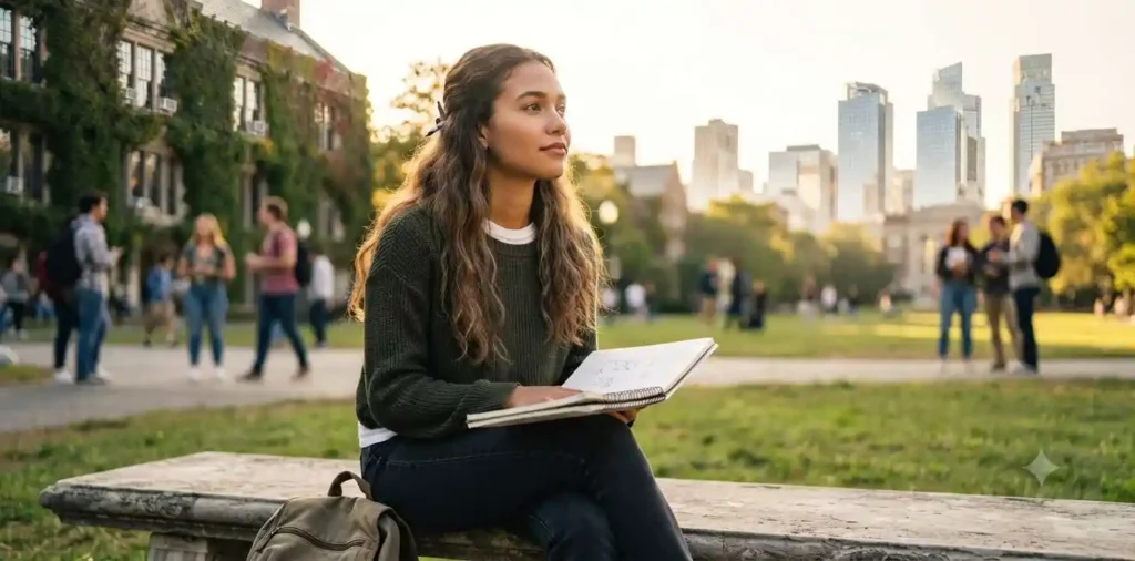 Senior graduate looking toward future
