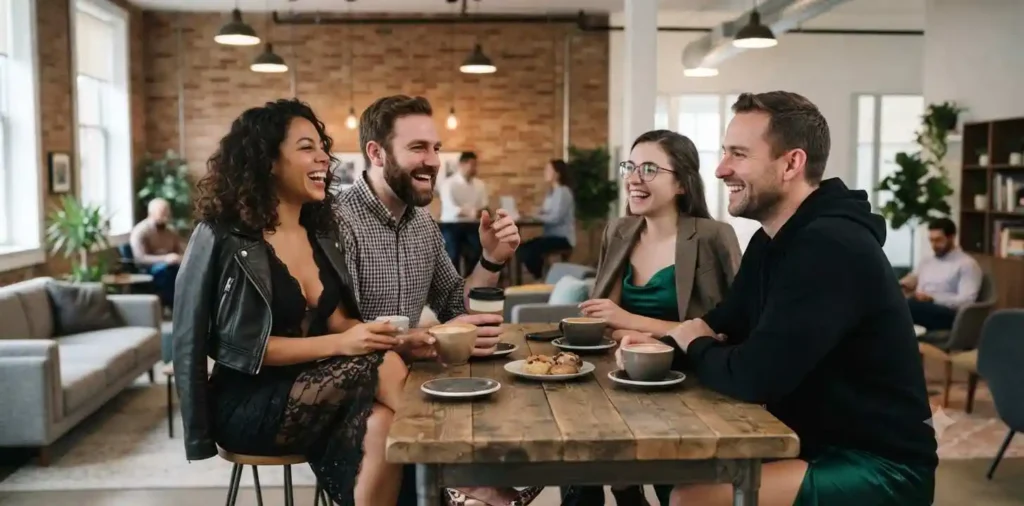 Friends celebrating the middle of the workweek
