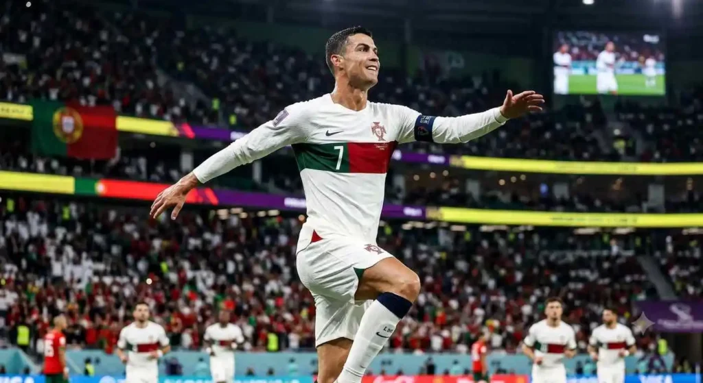 Football player celebrating victory on the field