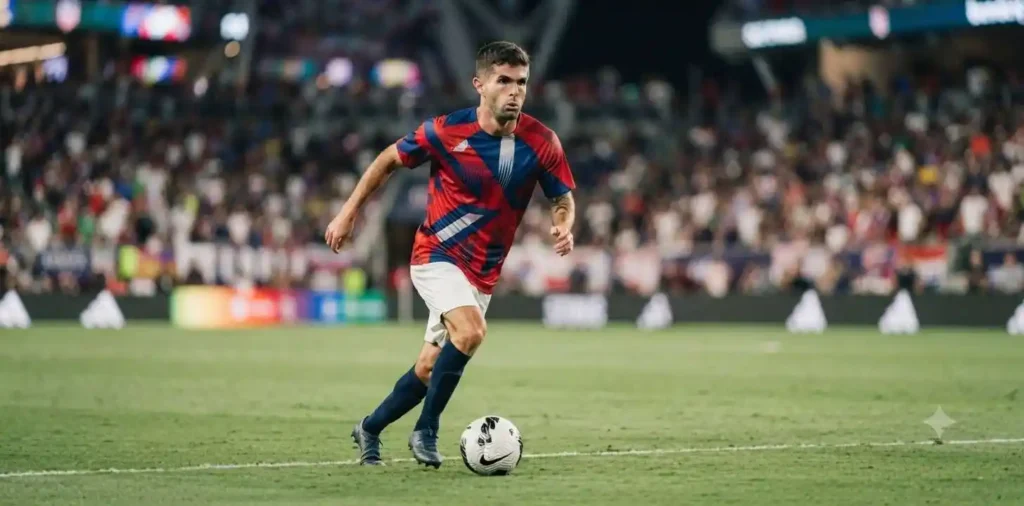 Soccer player training with determination