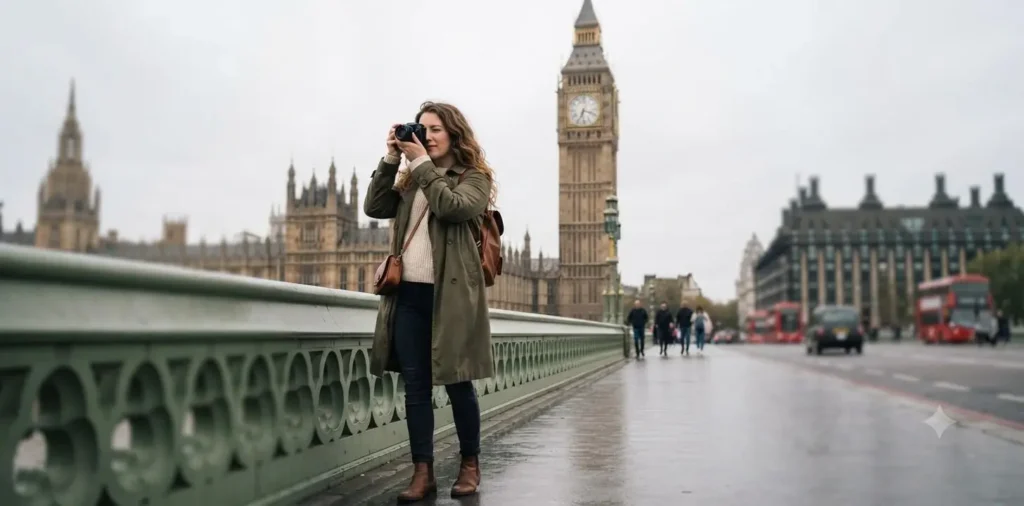 Traveler taking photo near Big Ben