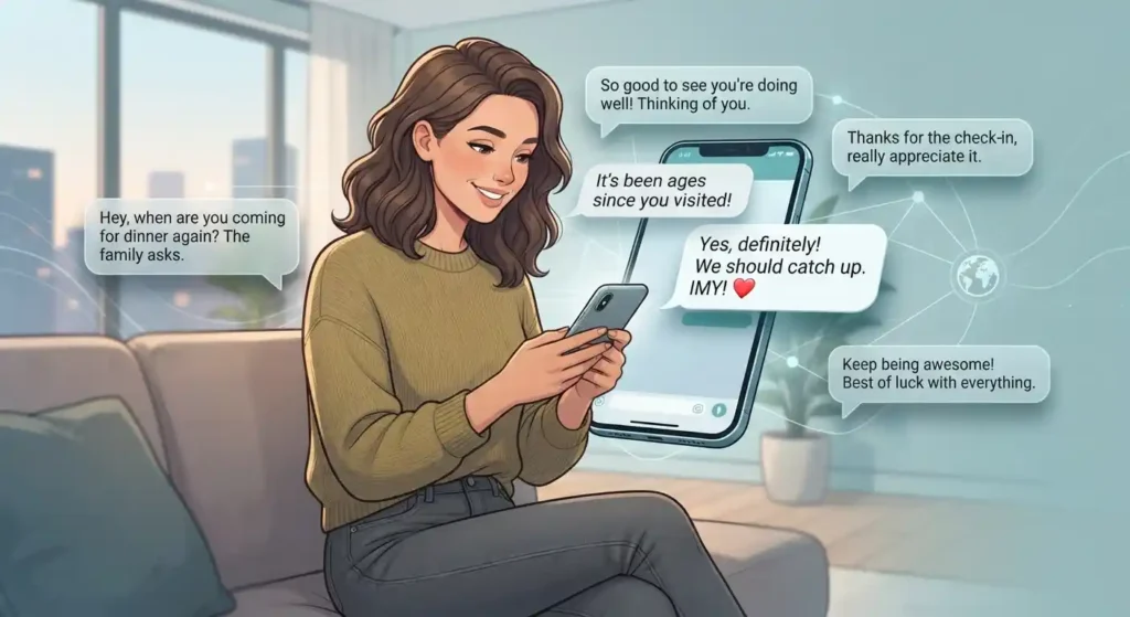 Adult sending an IMY message in a casual online conversation